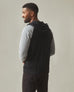 Men's Colorblock Lightweight Full Zip - Dark Charcoal Black Solid Heather